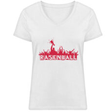 Pokalfinale 22 - Rasenball - Damen Premium Organic V-Neck T-Shirt ST/ST-3