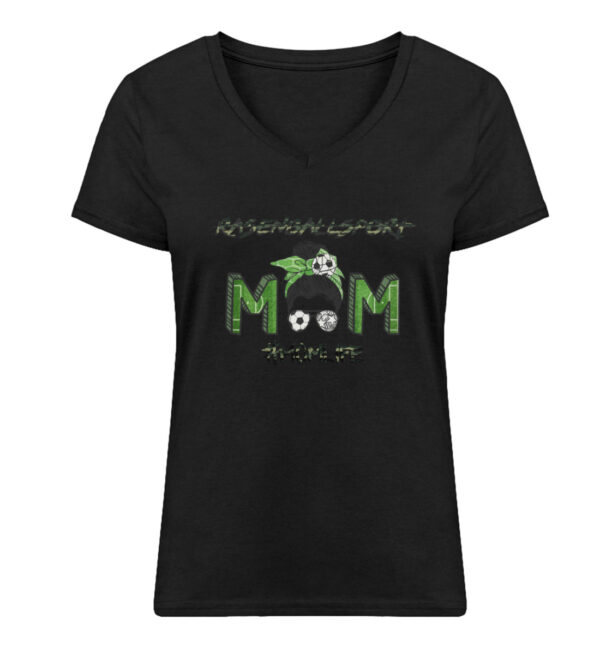 MOMLIFE Rasenballsport - Damen Premium Organic V-Neck T-Shirt ST/ST-16
